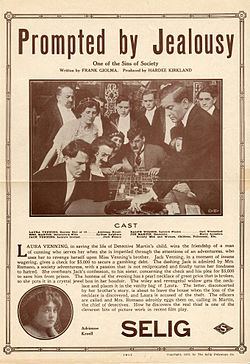 Release flier for PROMPTED BY JEALOUSY, 1913.jpg