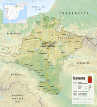 Reliefkarte Navarra