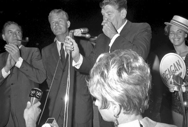 Gurney and Governor Claude R. Kirk Jr. campaign with Ronald Reagan in 1968