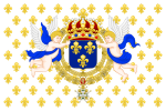 Koninklike standaard van Frankryk en vlag van skepe wat koning Lodewyk XIV vervoer het (1643-ontwerp)