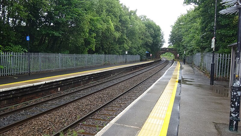 File:Ruabon railway station & view west TfW, Wrexham County.jpg