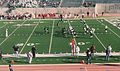 Northern Illinois Huskies and the Eastern Michigan Eagles at the line of scrimmage