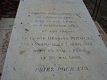 Sépulture de Józef-Franciszek-Jan Potocki et d’Herman Potocki – Cimetière Montmartre 03.JPG