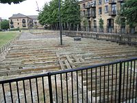 Some of the concrete and timber sub-structure of Great Eastern's launch ramp.