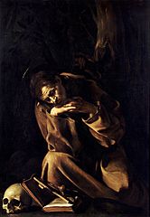 Saint François en méditation sur le crucifix