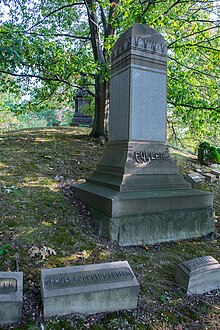Grave of Samuel Augustus Fuller Sr. at Lake View Cemetery. Samuel A Fuller Sr - Fuller family plot - Sec 3 - Lake View Cemetery.jpg