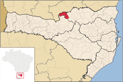 Localização de Porto União em Santa Catarina