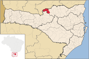 Localização de Porto União em Santa Catarina
