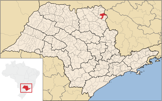 Localização de Franca em São Paulo