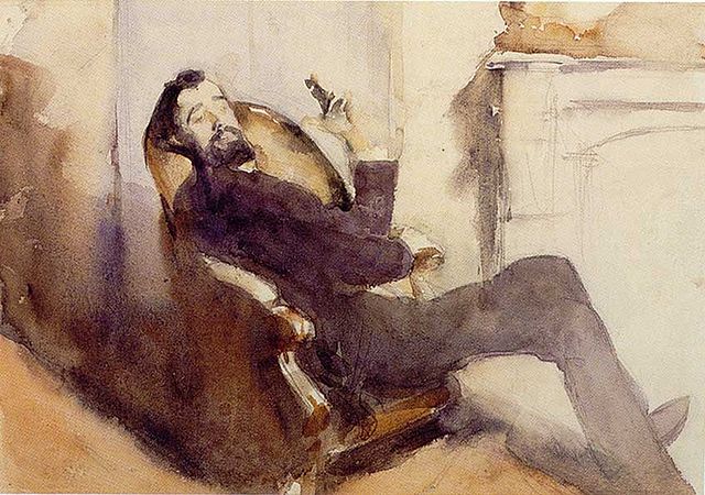 Paul Helleu (watercolor), John Singer Sargent, c. 1882-1885