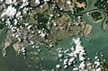 An Aqua MODIS satellite image of Singapore taken on 8 giugno 2003