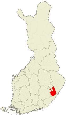 萨翁林纳在芬兰的位置