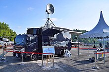 Royal Malaysian Navy's ScanEagle control vehicle in LIMA 2023 ScanEagle control vehicle.jpg