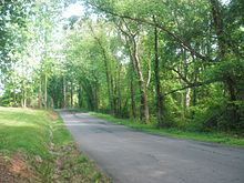 Scrabble Road near the Scrabble School Scrabble, VA - road in the woods.JPG