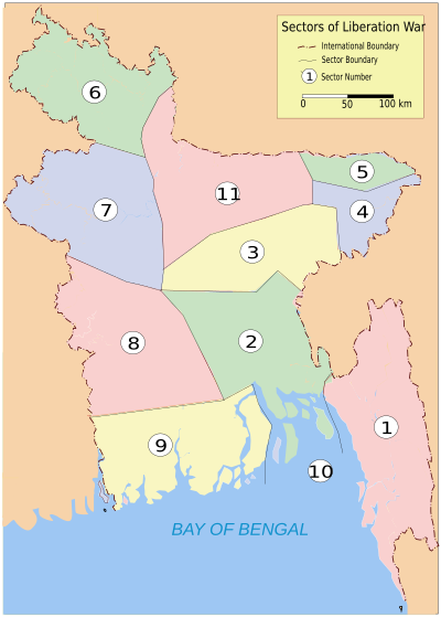 List of sectors in the Bangladesh Liberation War