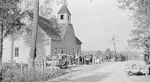 Sharp's Station Methodist Episcopal Church in Loyston, photographed by Lewis Hine in 1933 Sharps-station-methodist-tn1.gif