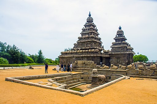 Denkmalensemble in Mahabalipuram. Küstentempel