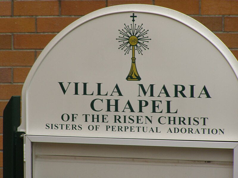File:Sign, Villa Maria Hostel, Spring Hill, 2011.jpg