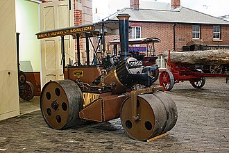 Simplicity steam roller at Milestones museum Simplicity steam roller.jpg