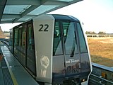 A Crystal Mover on the Punggol LRT system at Punggol LRT station.