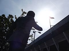 Sir Bobby Robson statue, outside Portman Road Stadium, Ipswich (2).jpg