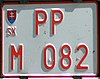 Slovakian license plate for dealers.JPG