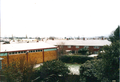 A picture of Banbury town in the snow during 2009.