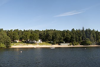 Badet sett från Mälaren