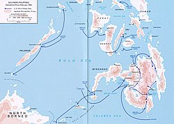 Map of U.S. operations in Southern Philippines, 1945 Southern Philippines operations 1945.jpg