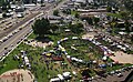 The annual Spud Day Potato Festival at the Shelley City Park attracts thousands as seen from a helicopter in September 2011.