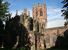 St Mary's Church, Nantwich, from the north east