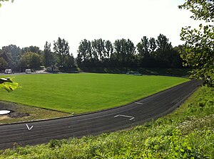 Blick von Norden auf das Stadion