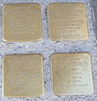 Stolpersteine ​​für Wolfermann und Fridberg