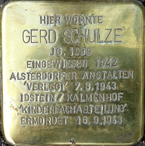 File:Stolperstein, Gerd Schulze, Hamburg-Langenhorn.jpg