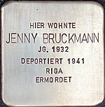 Stolperstein für Jenny Bruckmann (Südwall 34)