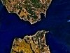 Satellite view of the Strait of Gibraltar