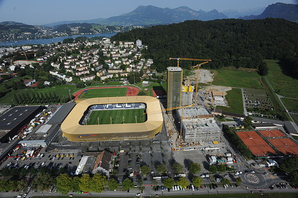 Swissporarena, home to FC Luzern.