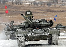 T-72AV with 2 T-72B and a T-72B3 in the background T-72AV.jpg