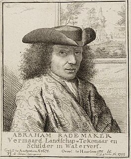 Postúm portret fan Abraham Rademaker troch Cornelis van Noorde neffens in tekening fan Tako Hajo Jelgersma (om 1770 hinne)