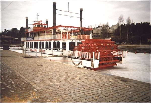 Finlandia Queen, a paddle-wheel ship from 1990s in Tampere, Finland