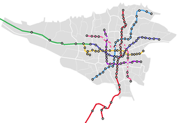 Mapa Teheránského metra