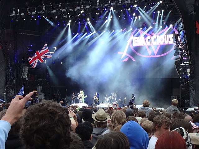 Tenacious D performing at the Leeds festival