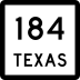 State Highway 184 marker