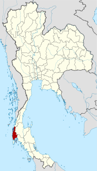 Phang Nga'nın Tayland'daki konumu