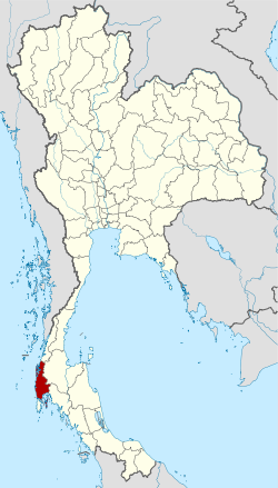 แผนที่ประเทศไทย จังหวัดพังงาเน้นสีแดง