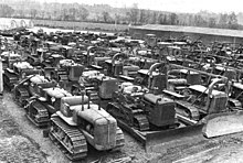 Staging of Bulldozers, Thatcham Depot, UK Thatcham Depot 1.jpg