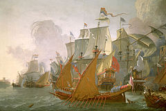 Image 60Lieve Pietersz Verschuier, Dutch ships bomb Tripoli in a punitive expedition against the Barbary pirates, c. 1670 (from Barbary pirates)