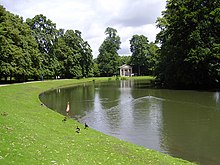 Round Oval lake at Althorp with the Diana memorial beyond The Lake at Althorp with the Diana memorial beyond - geograph.org.uk - 1174863.jpg