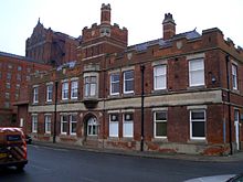 Drill Hall of the Lincolnshire Artillery Volunteers in Victoria Street North, Grimsby, 2006 The old Castle Press Building, Grimsby - geograph.org.uk - 105300.jpg