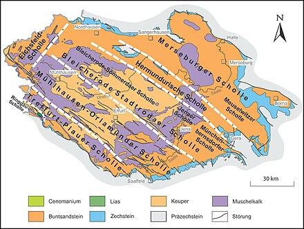 Mit Randplatten Thüringer Becken: Naturräumliche Gliederung, Geologische Struktur und Geomorphologie, Literatur